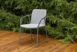 "Марокко" стул из текстилена nanotex, каркас алюминий темно-серый (RAL7024), цвет серый