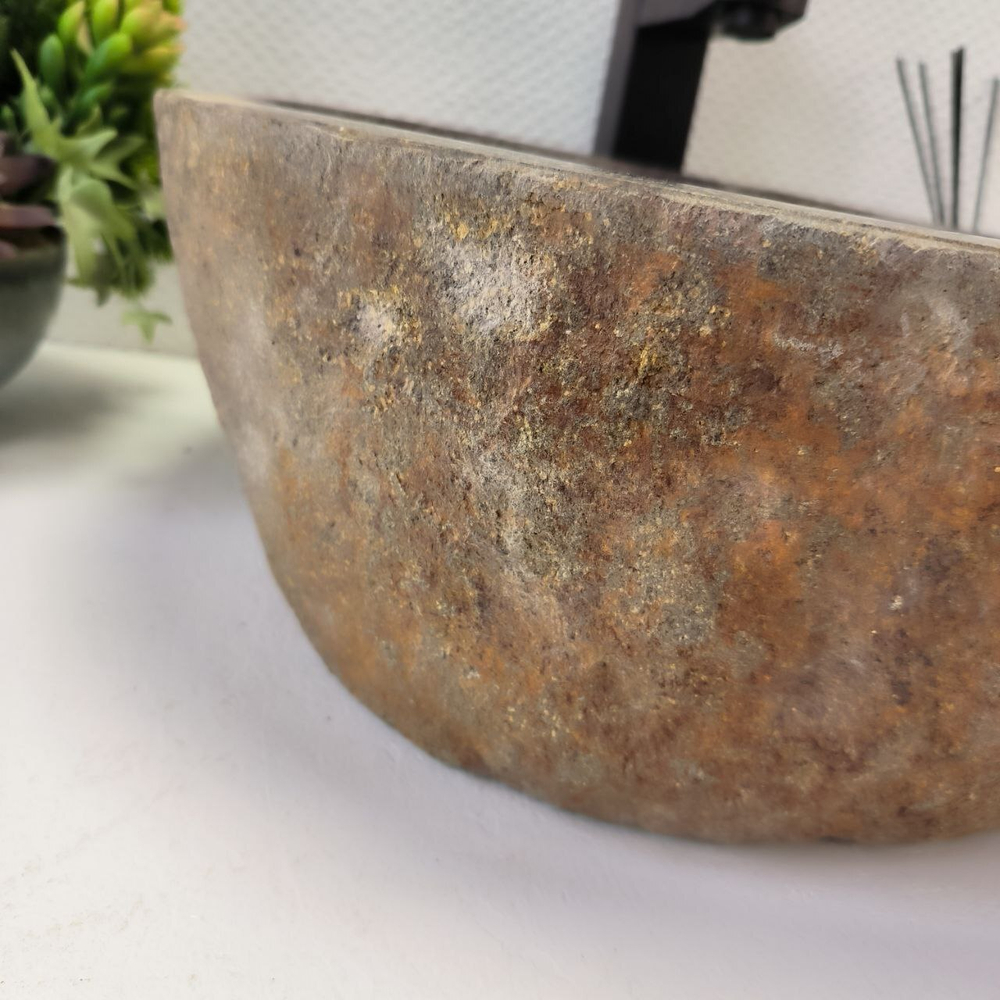 Раковина из речного камня RS-63856 (42*40*15) 0121