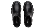 PRADA Prada Monolith glossy Leather Chelsea Short Boots Black