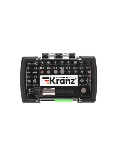Набор бит с магнитным держателем пластиковый кейс 32 шт Kranz KR-92-0464
