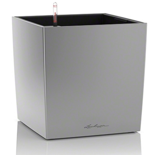 Кашпо Lechuza Cube 50 серебристый