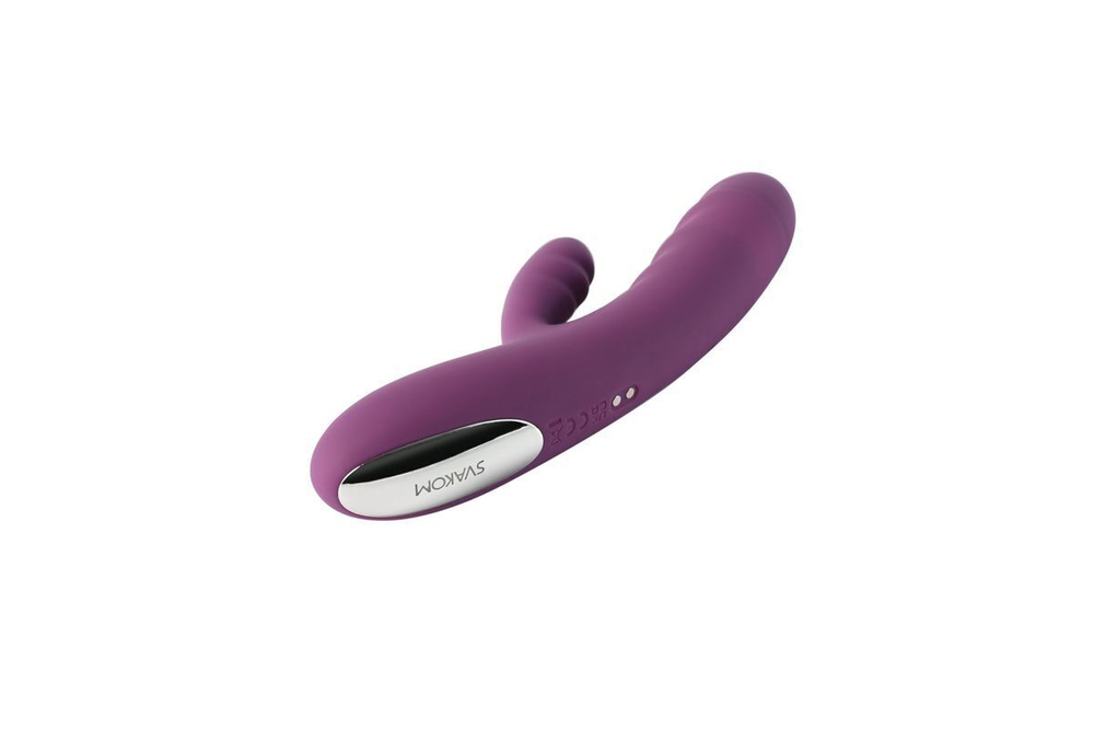 Возвратно-поступательный вибратор Svakom Avery Lilac со стимулятором клитора