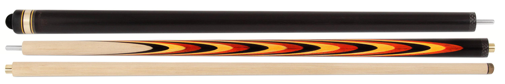 Бильярдный кий для русского бильярда, 18 запилов, трехсоставный (мореный граб, белый граб, лимонник, падук)