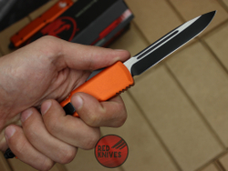 Нож Microtech Ultratech S/E - оранжевая рукоять, стандартный черный клинок RK-364