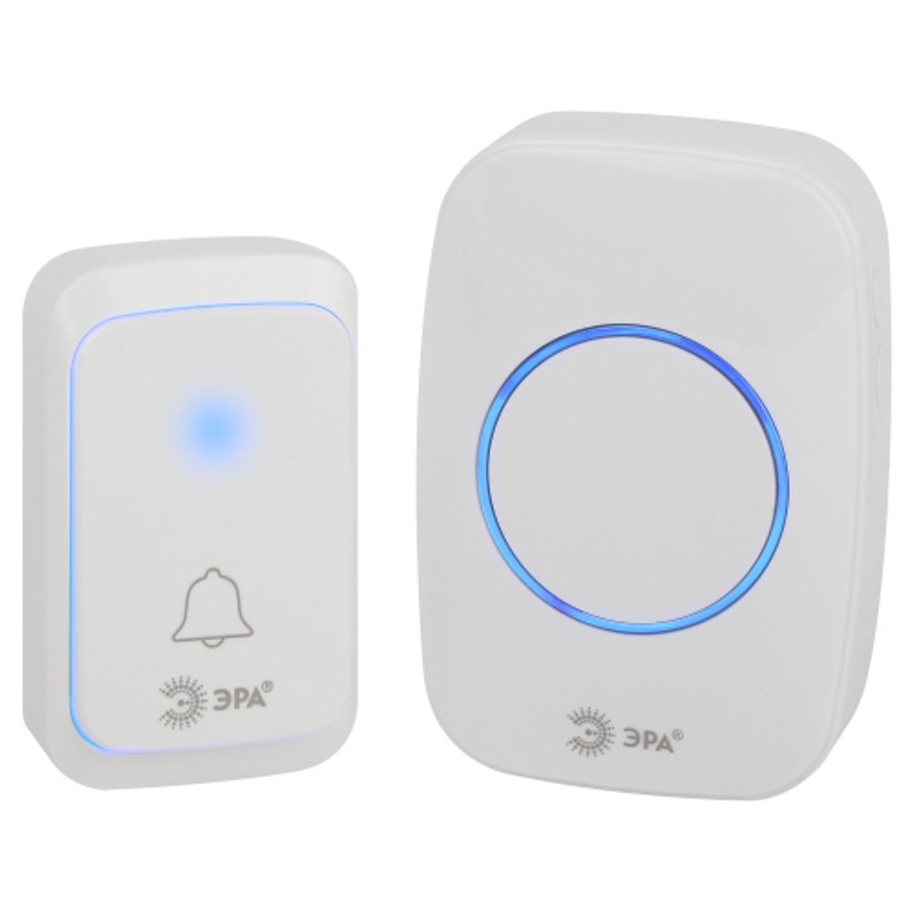 Звонок дверной ЭРА C89 беспроводной белый 38 мелодий
