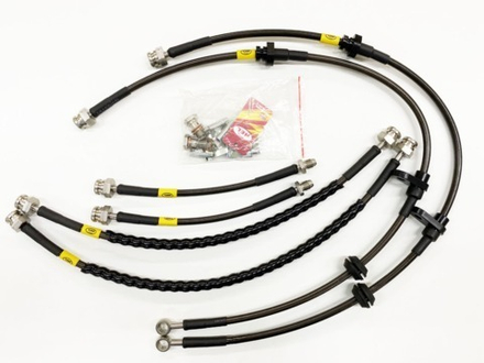 Mitsubishi Pajero Sport 3 (2015-) Комплект армированных тормозных шлангов (6 шт. под лифт 50мм)