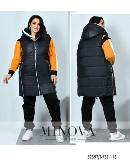 Костюм 21-118-горчица-черный Minova Фото 1