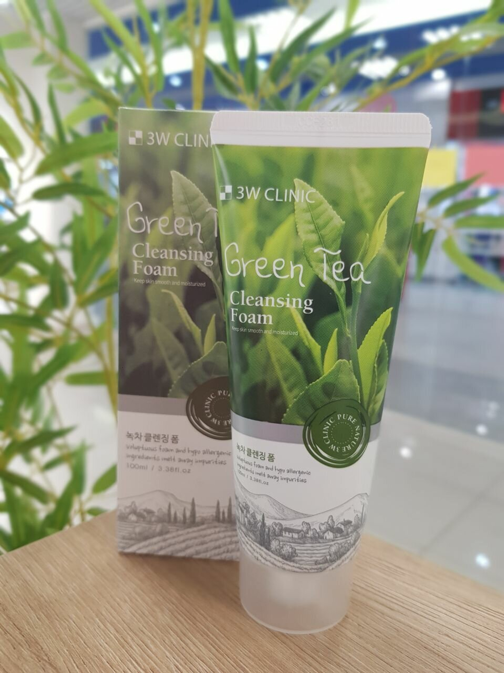 Пенка для очищения кожи с зеленым чаем Green Tea Foam Cleansing, 3W