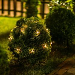 USL-S-127-PT4000 BEES Садовая гирлянда на солнечной батарее Пчелки. 20 светодиодов. Теплый белый свет. 1xАА Ni-Mh аккумулятор в-к. IP44. TM Uniel.