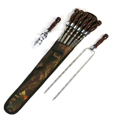 Набор шампуров в колчане (45 см.) Камуфляж Лес РК №2