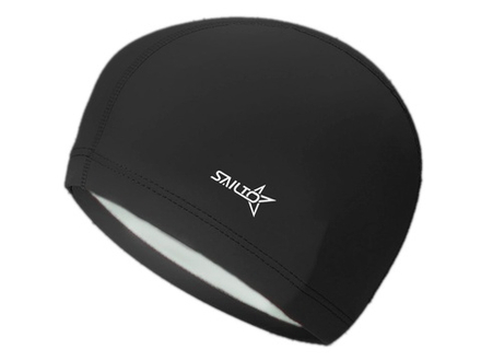 Шапочка для плавания комбинированная SAILTO :PU-N7  (Черный)