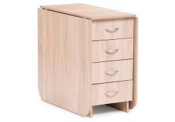 Стол-книжка Глория 606 М 182,2х78х75 с ящиками дуб сонома