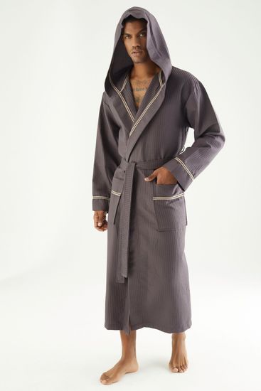 24680 Халат мужской вафельный с капюшоном Nysa Elmas Pike