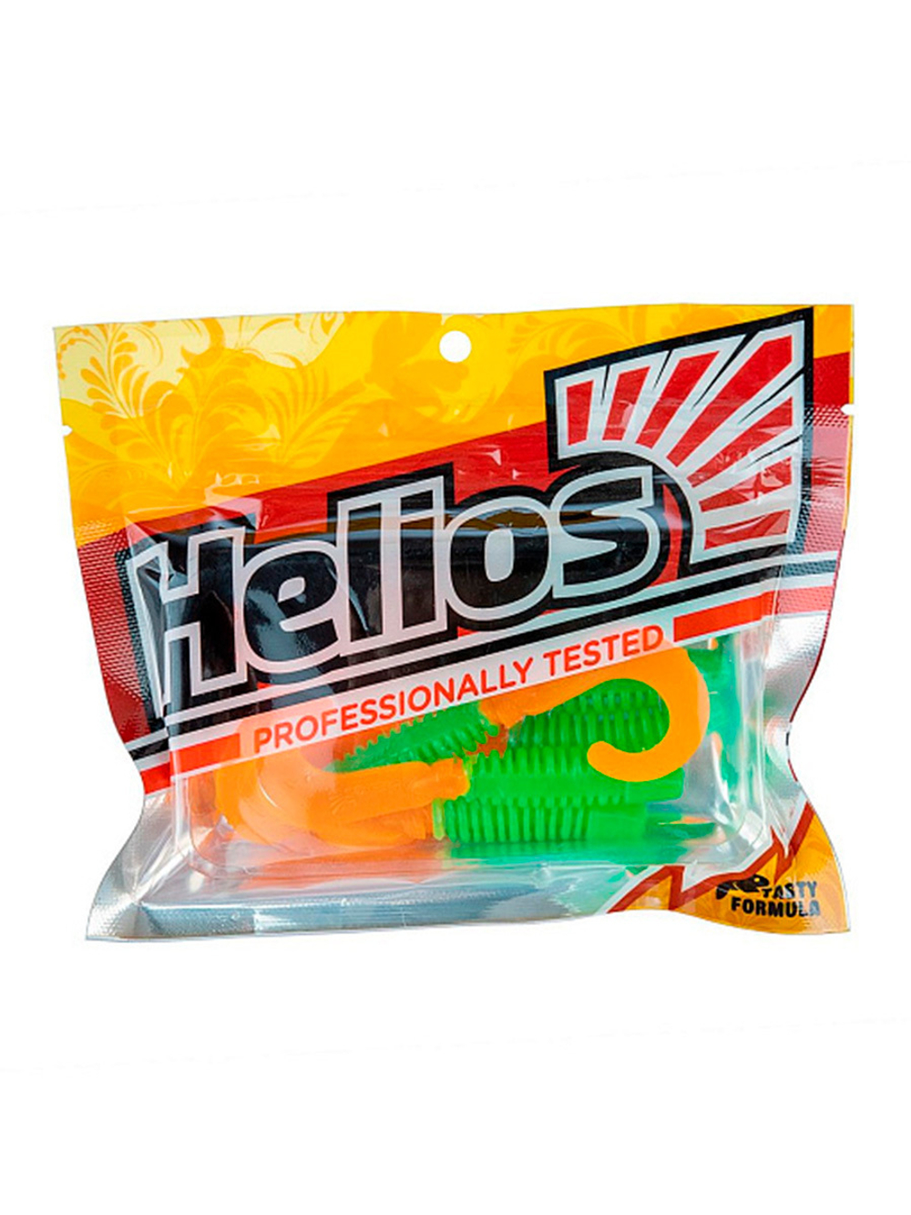 Твистер Helios Din 3,11"/7,9см Electric green 6шт. (HS-33-007)