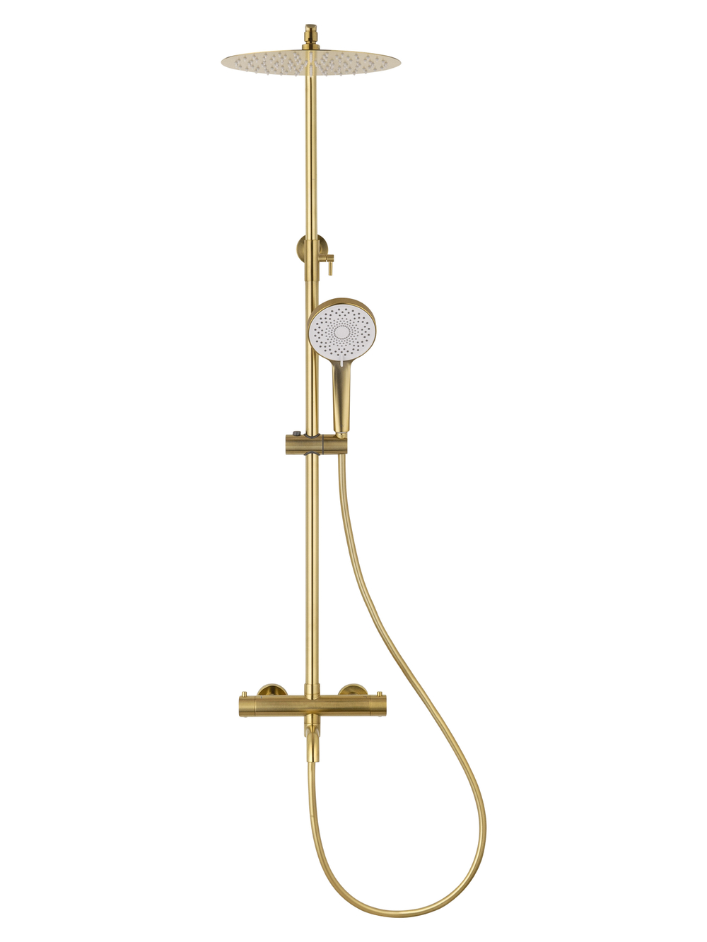 Душевая система с термостатом WONZON & WOGHAND STICK, Брашированное золото (WW-88739903-BG)