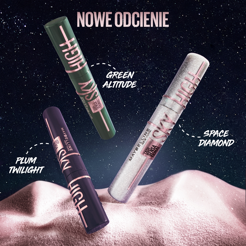 MAYBELLINE NEW YORK Lash Sensational Sky High - Тушь для ресниц, утолщающая и удлиняющая оттенок Burgundy Haze, 7 ml