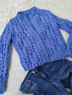 Бомбер ажурный "Весенний вальс"