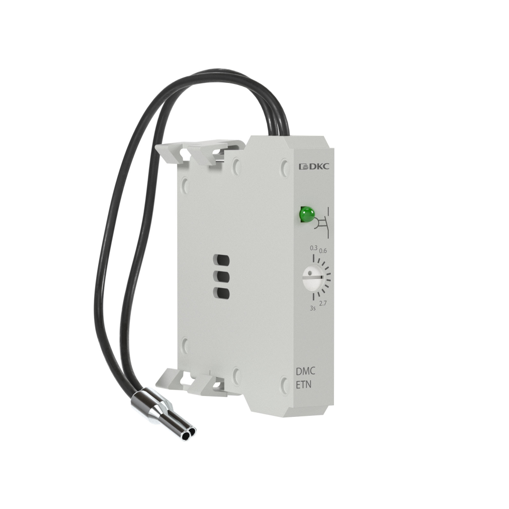 Таймер для миниконтакторов DMC и реле DCR для монтажа справа с задержкойна отключение 3-30с 24-60В AC/DC