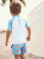 Костюм плавательный раздельный для мальчика Next E22-306, Голубой, Оранжевый