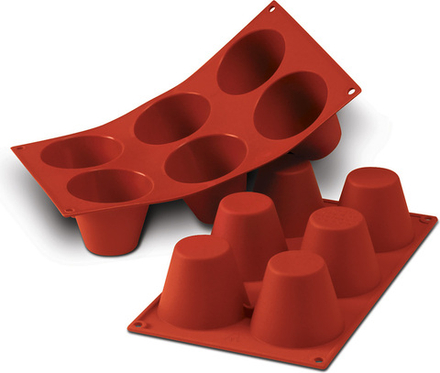 Форма для запекания Silikomart Forma do 6 muffinow Sf052 Muffin, овальная, силикон, 18 33,5 см