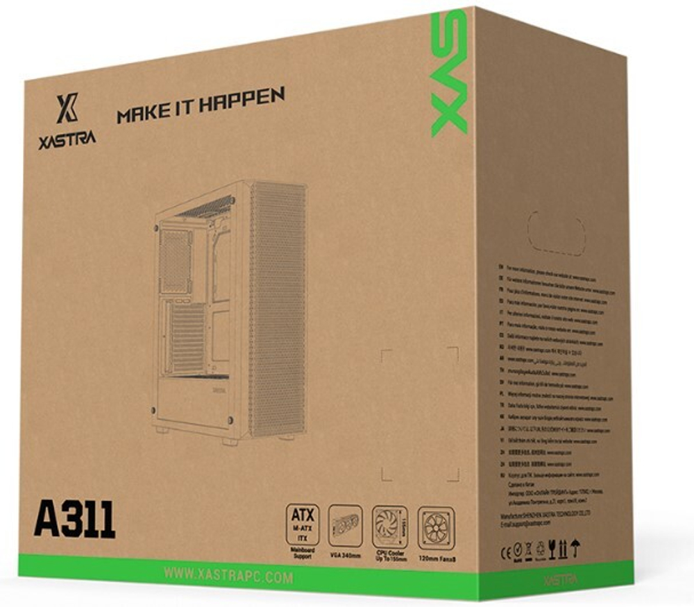 Корпус ATX Xastra A311 4FRGB
