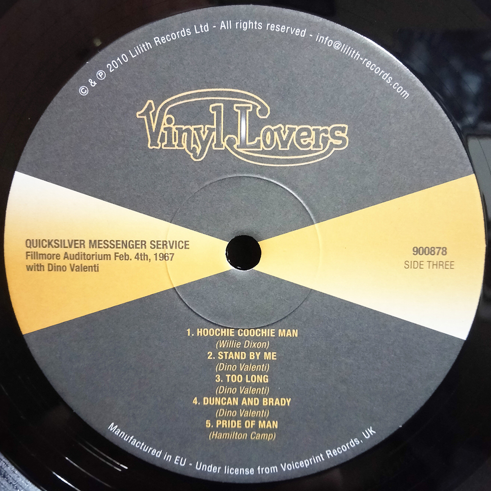 Quicksilver Messenger Service / Fillmore Auditorium Feb 4th, 1967 With Dino Valenti (2LP)