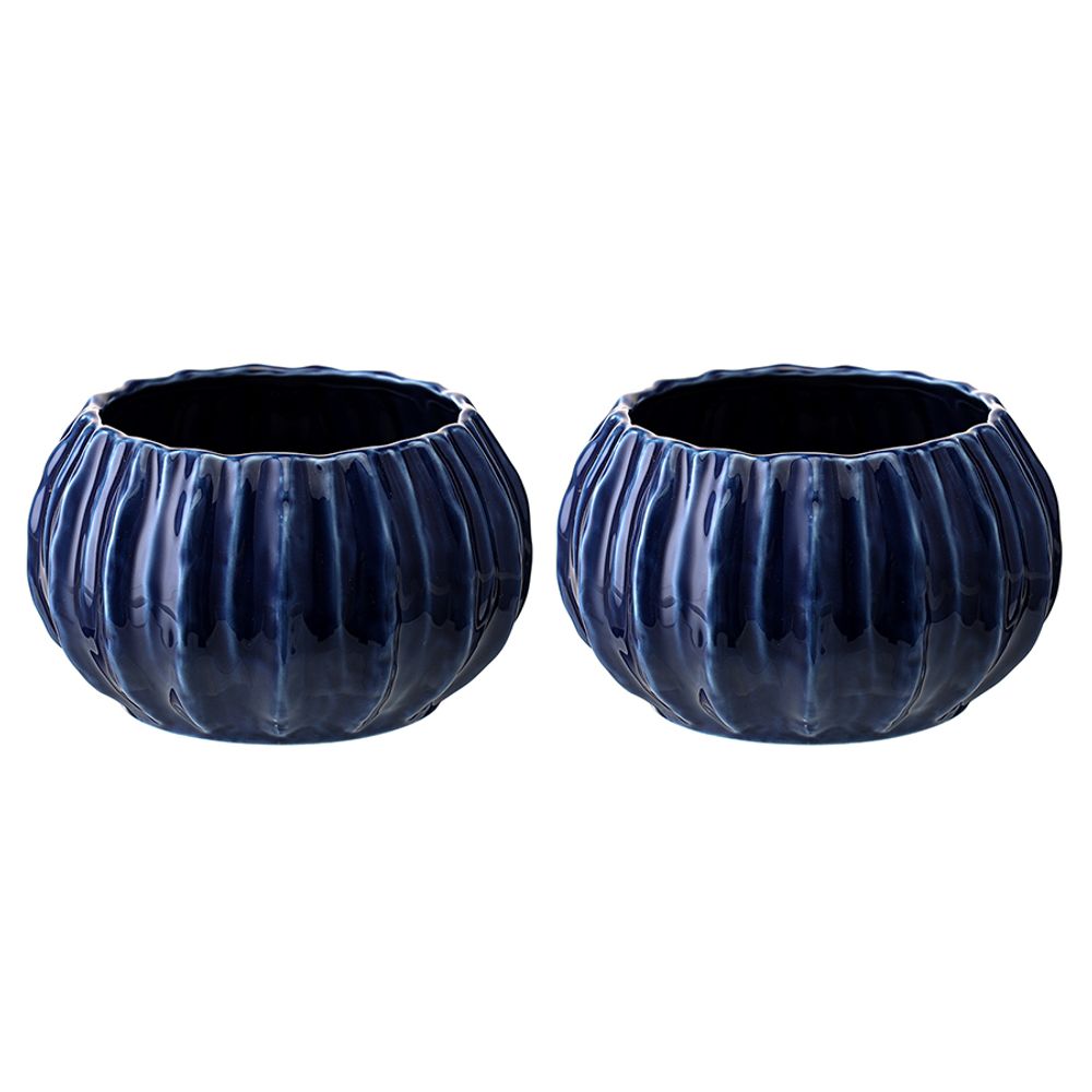 Набор из 2 салатников Actinia синего цвета из коллекции Sea treasures, 640 мл