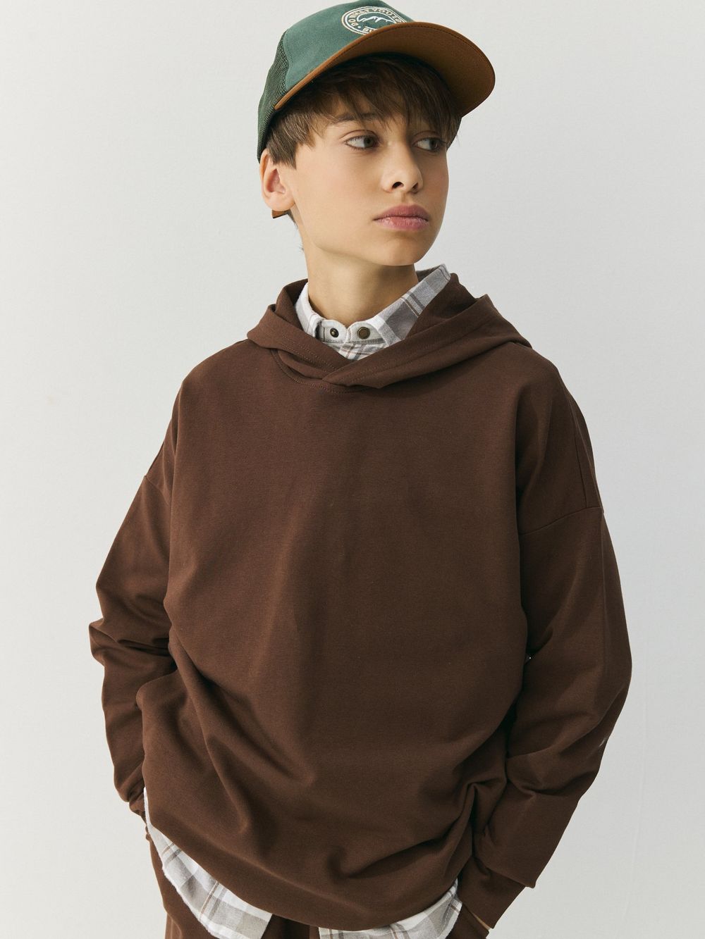 Худи оверсайз облегченное "Шоколад"  7+