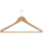 Вешалка деревянная W2-P с перекладиной (эконом)