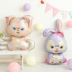 Шар (40''/102 см) Фигура, Зайка, Сиреневый, 1 шт.