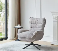 Крутящееся кресло Sander, серо-бежевое