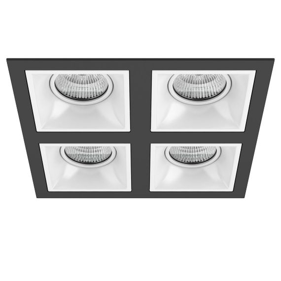 Комплект из светильников и рамки Lightstar Domino Quadro (214547+214506+214506+214506+214506) D54706060606