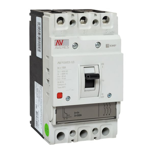 Автоматический выключатель AV POWER-1/3 16А 80kA TR EKF AVERES