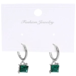 Серьги из гиппоалергенного сплава «ЛАТТИ», глубокий зеленый, цвет серебро и золото, 2,5см