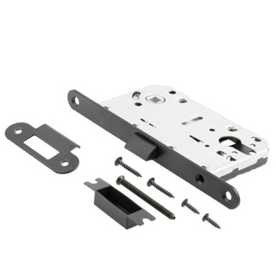 Замок с пластиковой защелкой Апекс 5300-Р-BLM под цилиндр черный (5/40)