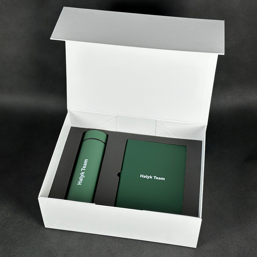 Набор Halyk Team Блокнот + Термос