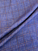 Лен Canclini синий в клетку