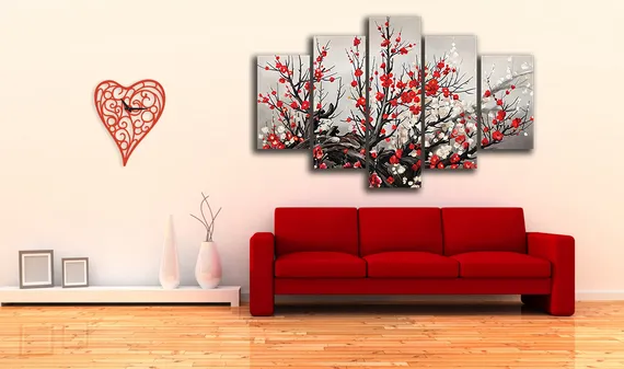 Модульная картина "Цветущая сакура"