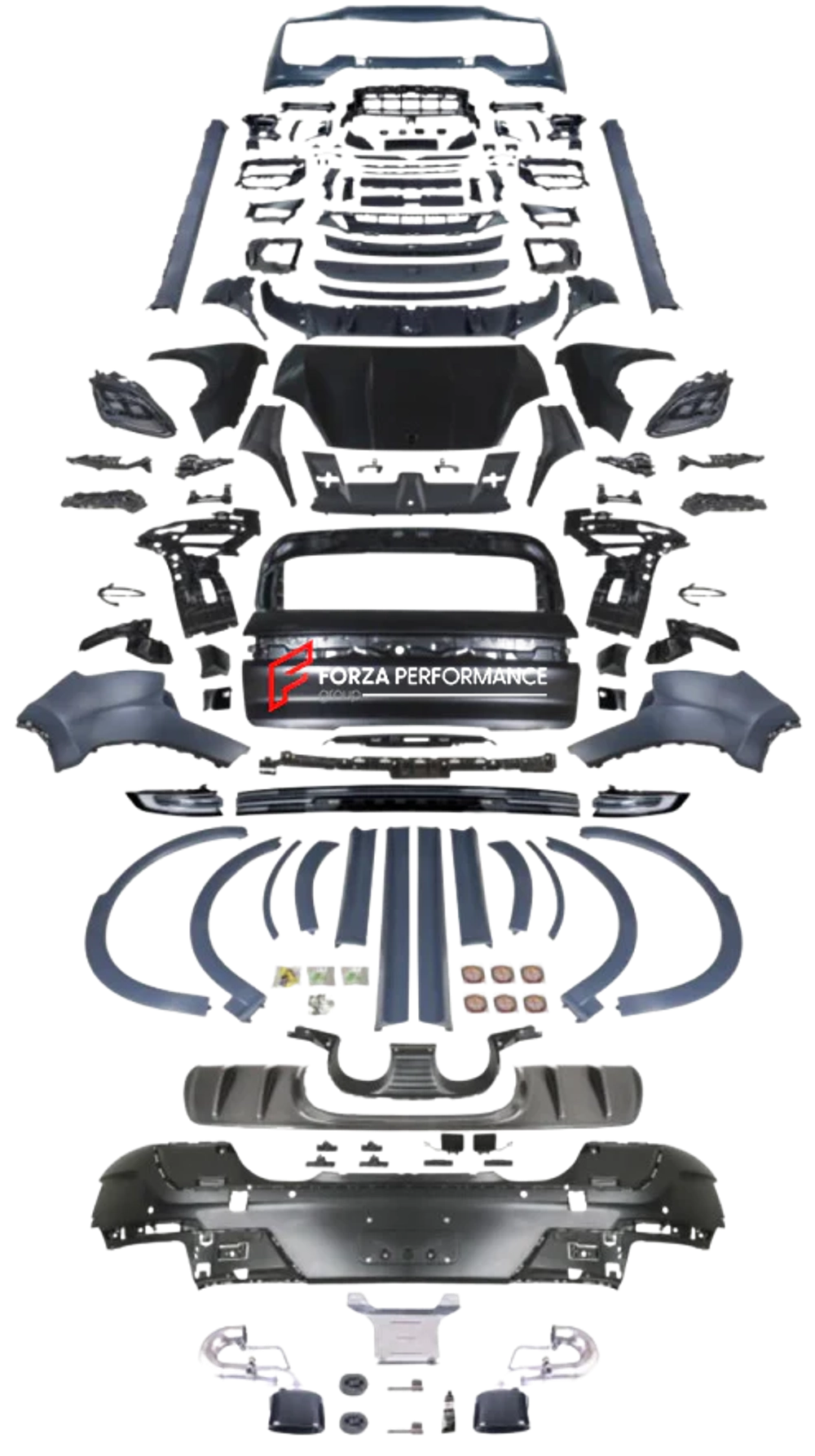 Обвес переделка в стиле 9Y0.2 Turbo GT 2024+ для PORSCHE CAYENNE 9Y0.1 2018–2023