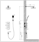 Душевая система встроенная с термостатом Timo Tetra-thermo SX-0179/00SM хром