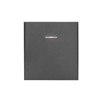 Выключатель STRONG 1 кл проходной (переключатель) с подсветкой 10А с/у графит KRANZ