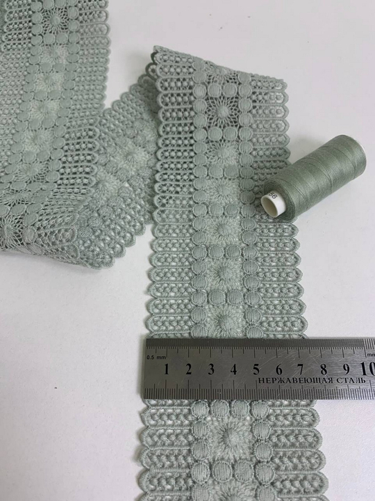 тесьма плетеная, полынь, 7,5см AF9189