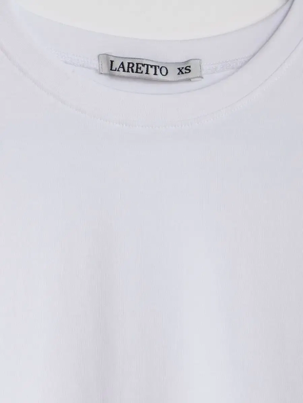 Белый лонгслив трикотажный классический хлопок