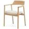Стул Alocs из бежевой синели из массива дуба с натуральной отделкой FSC Mix Credit (съемный чехол)