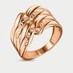 Кольцо женское из розового золота 585 пробы без вставки (арт. 01-10000-2205)
