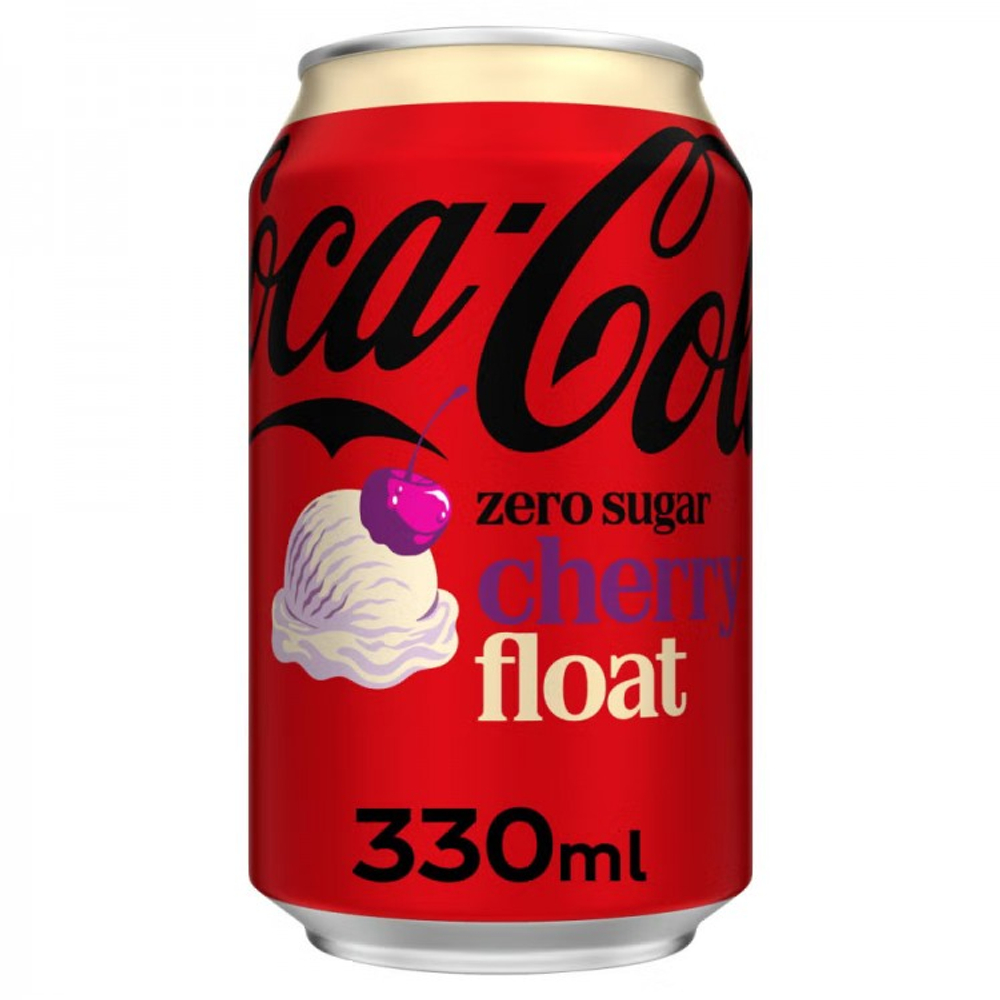 Напиток Coca-Cola Cherry Float Zero, б/а с/г, 330 мл, 24шт
