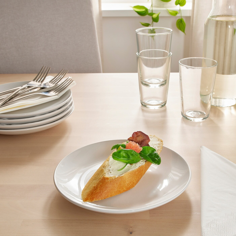 IKEA GODMIDDAG  (ИКЕА ГОДМИДДАГ)  -  Тарелка, белая, 20 см