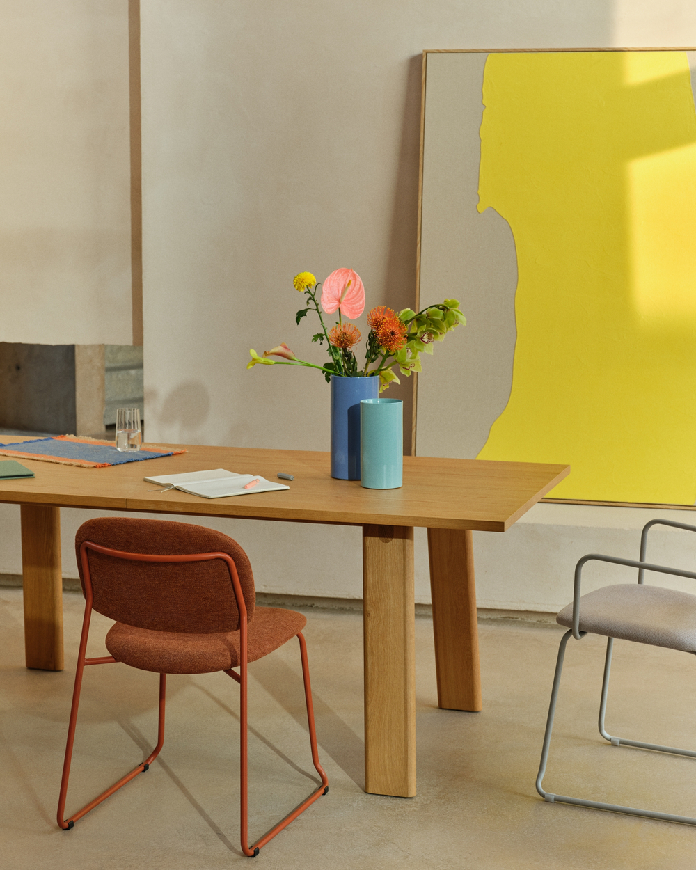 Arlen Раздвижной стол из массива дуба и шпона с натуральной отделкой 200(250) 95 см