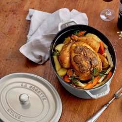 STAUB Кокот чугунный овальный 4,2л 29см графит (сорт II)