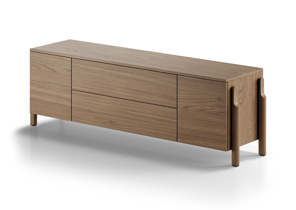 Тумба Basic 2 двери 2 ящика ширина 170 см (натуральный дуб)